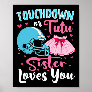 Geschlechtsspezifische Touchdown- oder Tutu-Schwes Poster