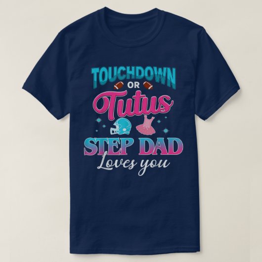 Geschlechtsspezifische Touchdown- oder Tutus-Step- T-Shirt (Design vorne)