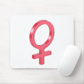 Geschlechtssymbol der Rotglasfrau Mousepad (Mit Mouse)