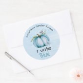 Geschlechtsverkehr Ich stimme für Blue Pumpkin Bab Runder Aufkleber (Umschlag)