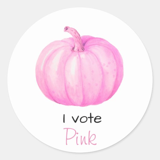 Geschlechtsverkehr Ich stimme für Pink Pumpkin Bab Runder Aufkleber (Vorderseite)