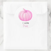 Geschlechtsverkehr Ich stimme für Pink Pumpkin Bab Runder Aufkleber (Tasche)