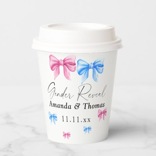 Geschlechtsverkehr Mädchen oder Junge Pappbecher (Vorderseite)