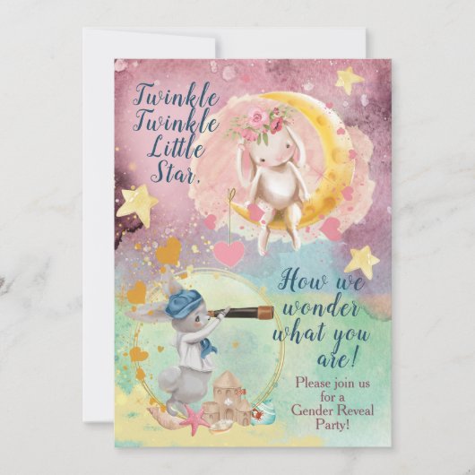 Geschlechtsverkehr oder Twins-Kinderdusche Einladung (Vorderseite)