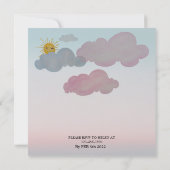 Geschlechtsverkehr und Einladung zur Babydusche (Rückseite)