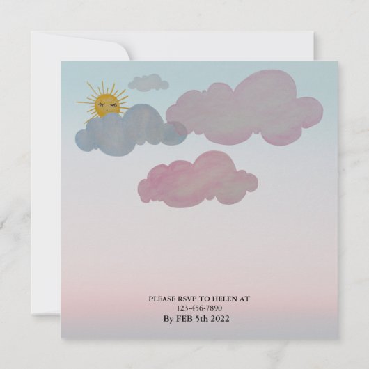 Geschlechtsverkehr und Einladung zur Babydusche (Rückseite)