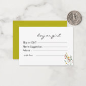 Geschlechtsvorhersage und -beratungskarte mitteilungskarte (Vorderseite/Rückseite Beispiel)