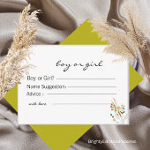 Geschlechtsvorhersage und -beratungskarte mitteilungskarte