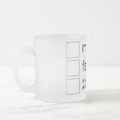 Geschlechtswanzen-Tasse Mattglastasse (Links)