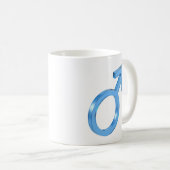Geschlechtszeichen für Blauglas Kaffeetasse (VorderseiteRechts)
