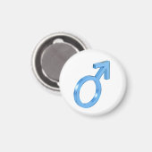 Geschlechtszeichen für Blauglas Magnet (Vorderseite/Rückseite)