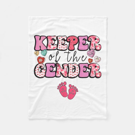 Geschlechtszugehörigkeit am Valentinstag Aufdeckun Fleecedecke (Vorderseite)