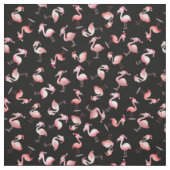 Geschleuderte Weihnachtsflamingos auf Schwarz Stoff (Muster)