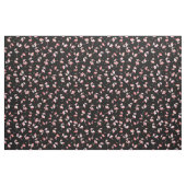 Geschleuderte Weihnachtsflamingos auf Schwarz Stoff (Fat Quarter (45,7 x 55,9 cm))