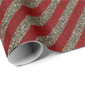 Geschliffene diagonale Streifen prächtig Geschenkpapier (Rolleneckpunkt)