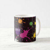 Geschliffene Multicolor-Tinte Kaffeetasse (VorderseiteRechts)