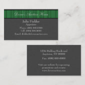 Geschliffene Streifen-Visitenkarte, grau und grün Visitenkarte (Vorne/Hinten)