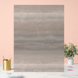 Geschliffener Travertinstein Pilz Taupe Minimalist Acrylschild