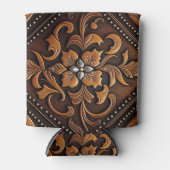 geschliffenes Leder Dosenkühler (Vorderseite)