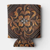 geschliffenes Leder Dosenkühler (Rückseite)