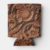 geschliffenes Leder Dosenkühler (Vorderseite)