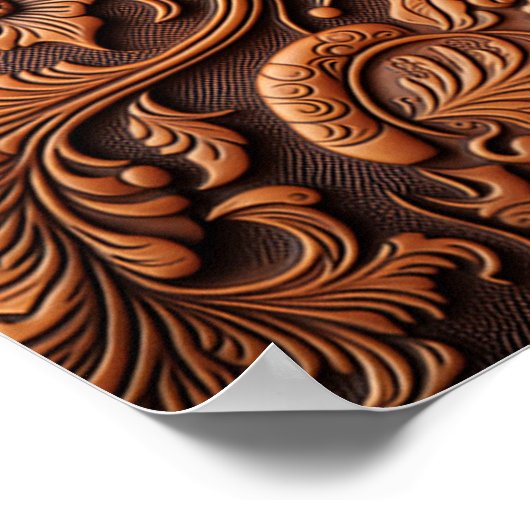 geschliffenes Leder Poster (Ecke)