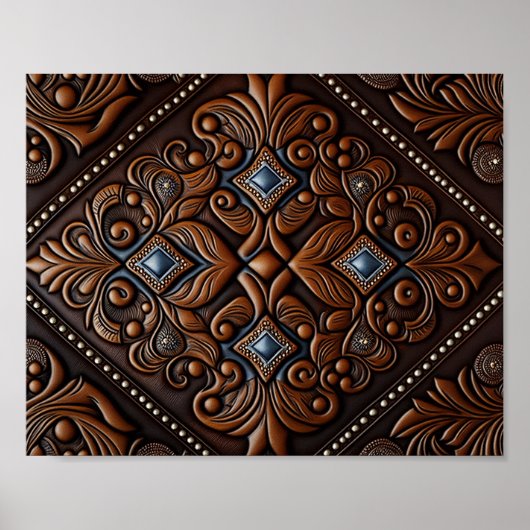 geschliffenes Leder Poster (Vorne)