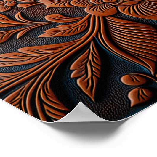 geschliffenes Leder Poster (Ecke)