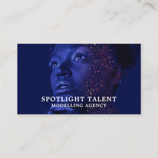 Geschliffenes Modell, Modellierungsagentur, Modell Visitenkarte (Vorderseite)