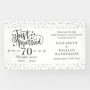 Geschlossen 70. Hochzeitstag Willkommensschild Banner