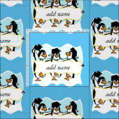 Geschlossen Pinguine mit Banner Stoff (Kachel)