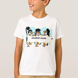 Geschlossen Pinguine mit Banner T-Shirt