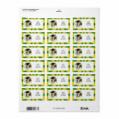 Geschlossen Schale mit den Farben der Grün- und Go Adressaufkleber (Vorne)