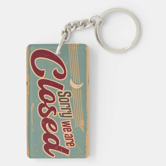 Geschlossen Schlüsselanhänger (Rückseite)