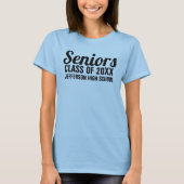 Geschlossen Senior Class of 20XX Colorful Custom T-Shirt (Vorderseite)