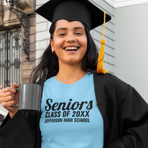 Geschlossen Senior Class of 20XX Colorful Custom T-Shirt