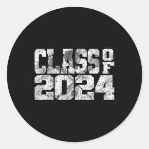Geschlossen Senior Graduate Cl von 2024 Lacrosse Runder Aufkleber