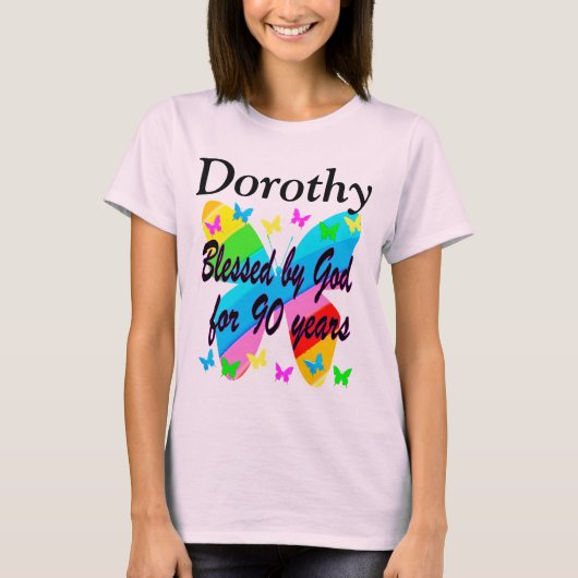 GESCHLOSSEN VON GOTT 90. GEBURTSTAG PERSONALISIERT T-Shirt (Vorderseite)