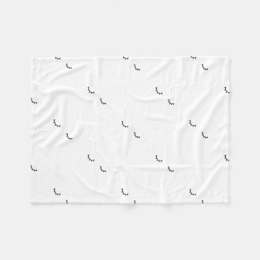 Geschlossene Augen, gerade Wimpern Fleecedecke (Vorderseite (Horizontal))