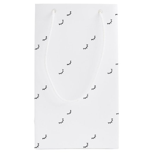 Geschlossene Augen, gerade Wimpern Kleine Geschenktüte (Rückseite)