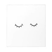 Geschlossene Augen, nur Wimpern Notizblock (Vorderseite)