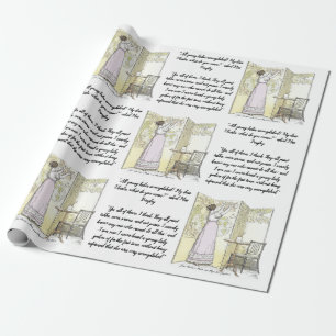 Geschlossene Damen, Jane Austen Pride & Prejudice Geschenkpapier