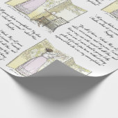 Geschlossene Damen, Jane Austen Pride & Prejudice Geschenkpapier (Ecke)