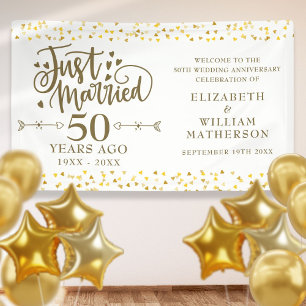 Geschlossene Ehe - 50. Hochzeitstag Willkommenssch Banner