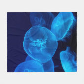 GESCHLOSSENE FOTOGRAFIE DES SCHWARMS VON JELLYFISH FLEECEDECKE (Vorderseite (Horizontal))