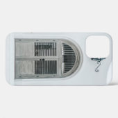 GESCHLOSSENE GARTENHOLZTÜR UNTER DER SCHWARZEN LIC Case-Mate iPhone HÜLLE (Rückseite (Horizontal))