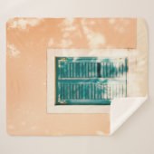 Geschlossene grüne Holztür Sherpadecke (Vorderseite (Horizontal))