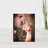 Geschlossene Grußkarte Skeleton Hochzeitsdesign Karte (Vorderseite)