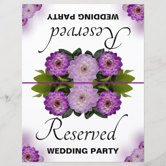 Geschlossene Hochzeitsfeier Lila (Vorderseite)