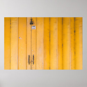 GESCHLOSSENE HOLZTÜR MIT PADLOCK POSTER